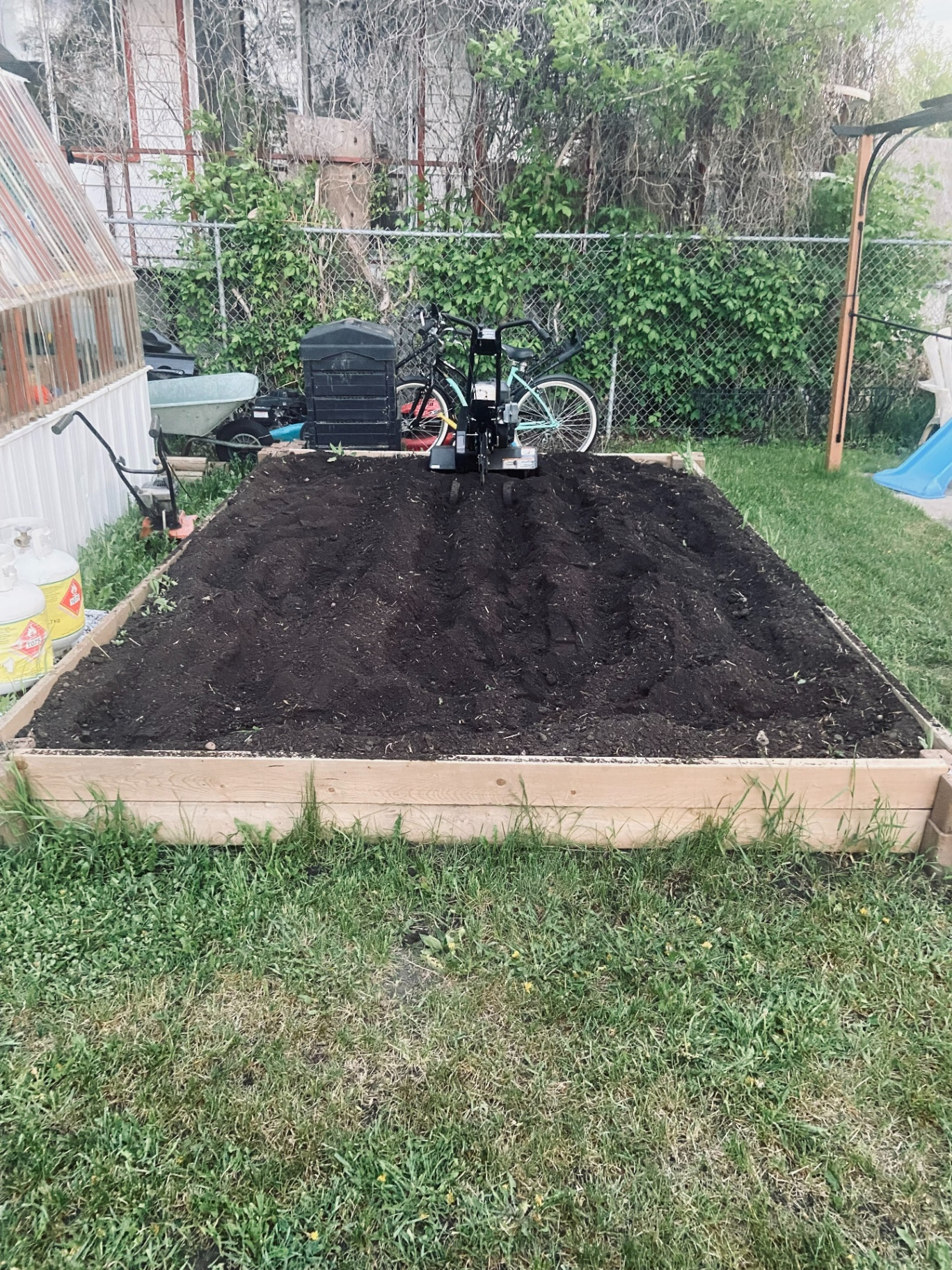Garden Bed Tilling